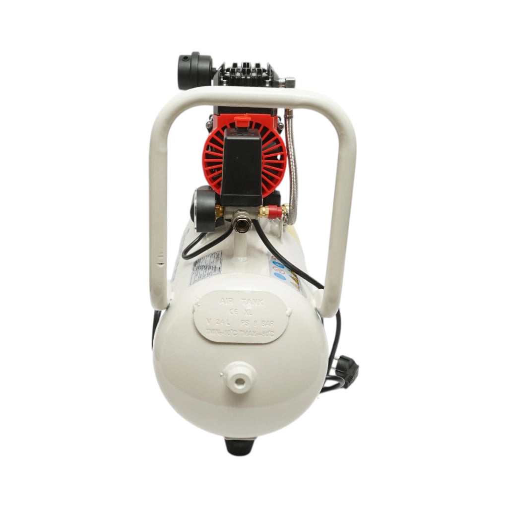 Compressore d'aria da 24 litri, motore a 2 cilindri da 1 kW/1,3 CV, pressione massima 8 bar, volume di aspirazione aria 130 l/min Breckner Germany