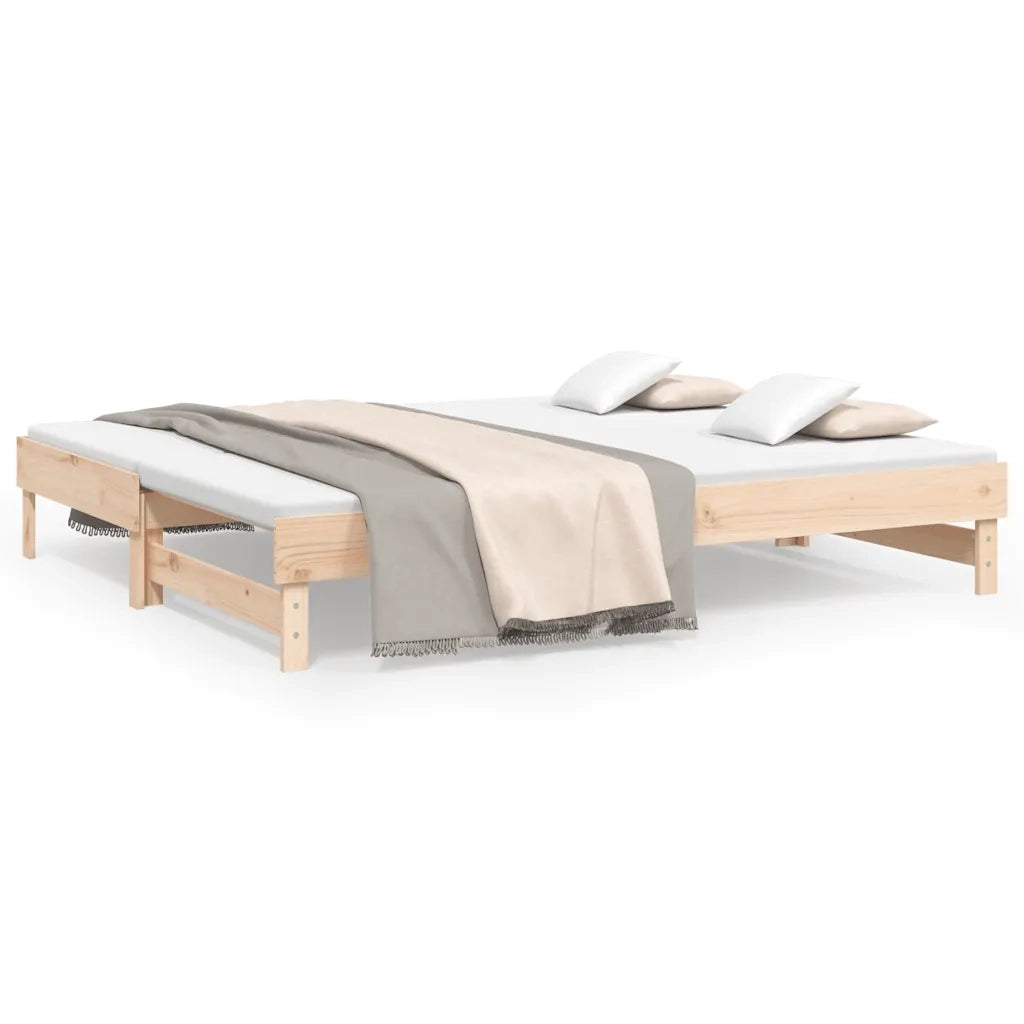 Dormeuse Estraibile 2x(80x200) cm in Legno Massello di Pino 823384