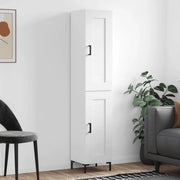 Credenza-Buffet-Armadio da cucina Bianca 34,5x34x180 cm in Legno Multistrato 138678