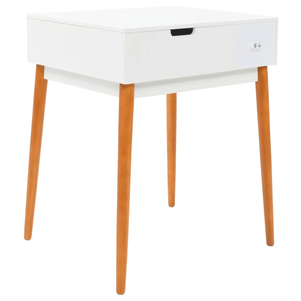 Toeletta tavolo da trucco di design mobile da camera da letto con specchio 60 x 50 x 86 cm MDF bianco 02_0006395