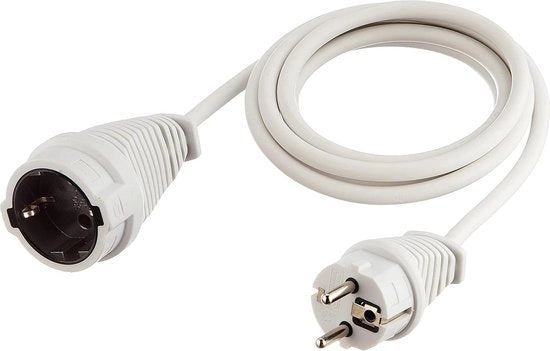 Cavo di allungamento in plastica di alta qualità con connettore a terra bianco 2m cavo interno