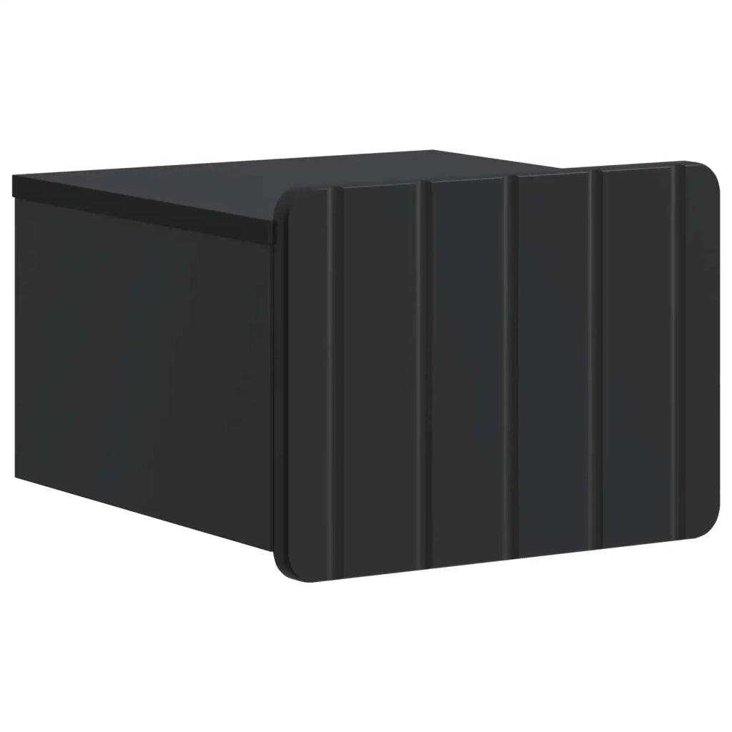 Mobiletto da notte a muro con cassetto Nero 33 x 34,5 x 24 cm 898257