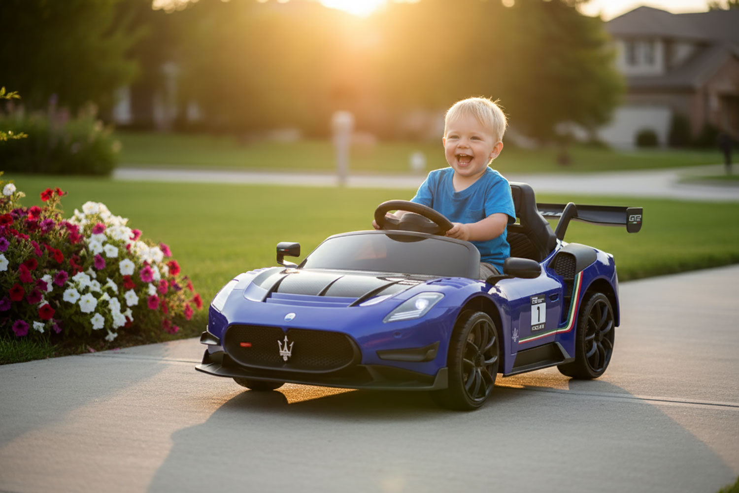 Macchina Elettrica per Bambini Licenza Ufficiale Maserati GT2 10,8V 5,4Ah Blu