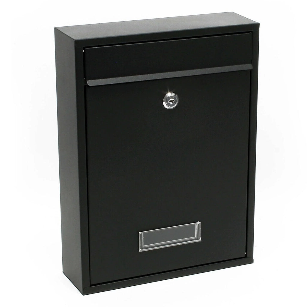 Cassetta postale di design da parete in acciaio zincato nero 16_0000083