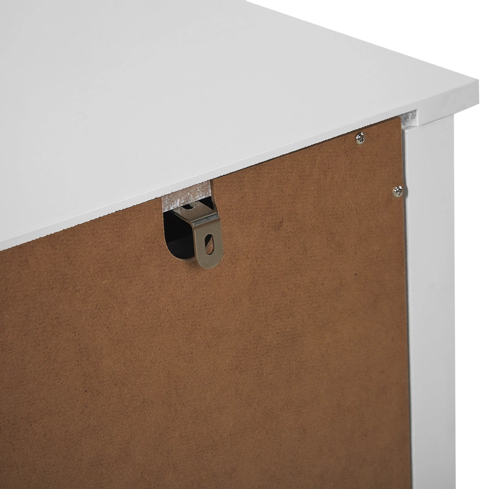 Cassettiera credenza bianca con 6 cassetti 75 x 130 cm soggiorno camera da letto ingresso armadio moderno stile francese