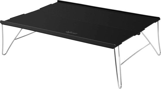 Tavolo da campeggio portatile con tavola in alluminio e tasca portatile per picnic - ultralight e compatto (grigio)