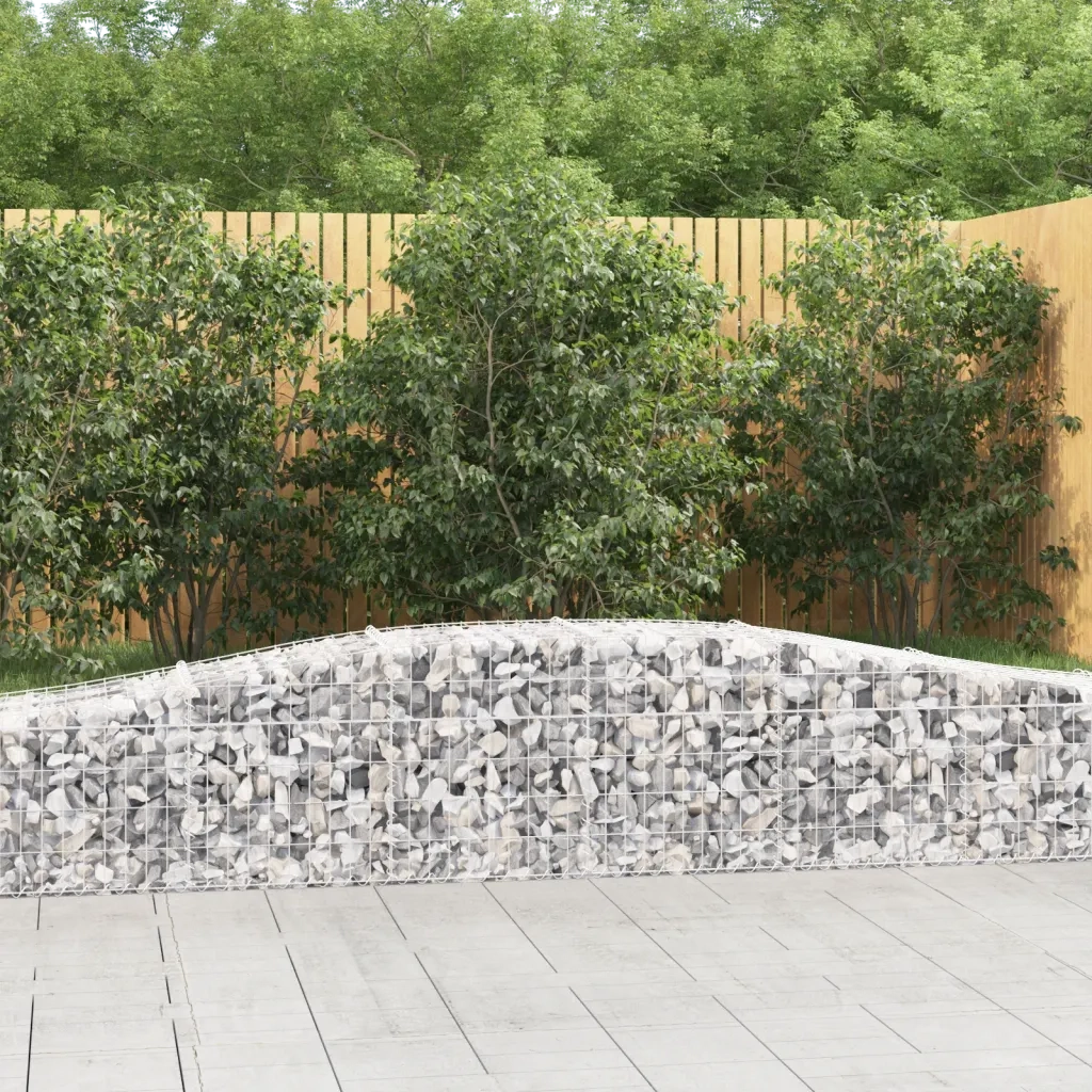 Cesto Gabbione ad Arco 400x50x40/60 cm Ferro Zincato 153412