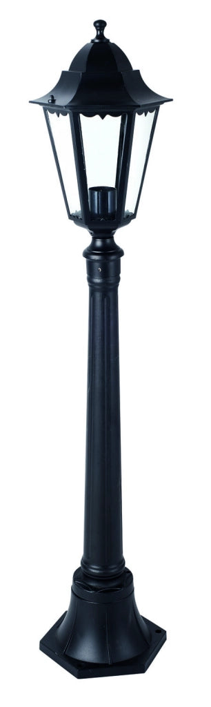 LANTERNA SU PIANTANA SERIE MINERVA ALLUMINIO NERO CM 120