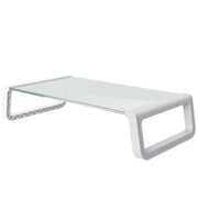 Trust 25351 supporti a parete per tv scrivania trasparente, bianco