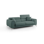 Fusion Divano con sedute allungabili in tessuto smacchiabile T05 215 cm verde