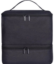 Borsa impermeabile in doppio strato per cosmetici, con bordo alto, borsa portatile per donne.