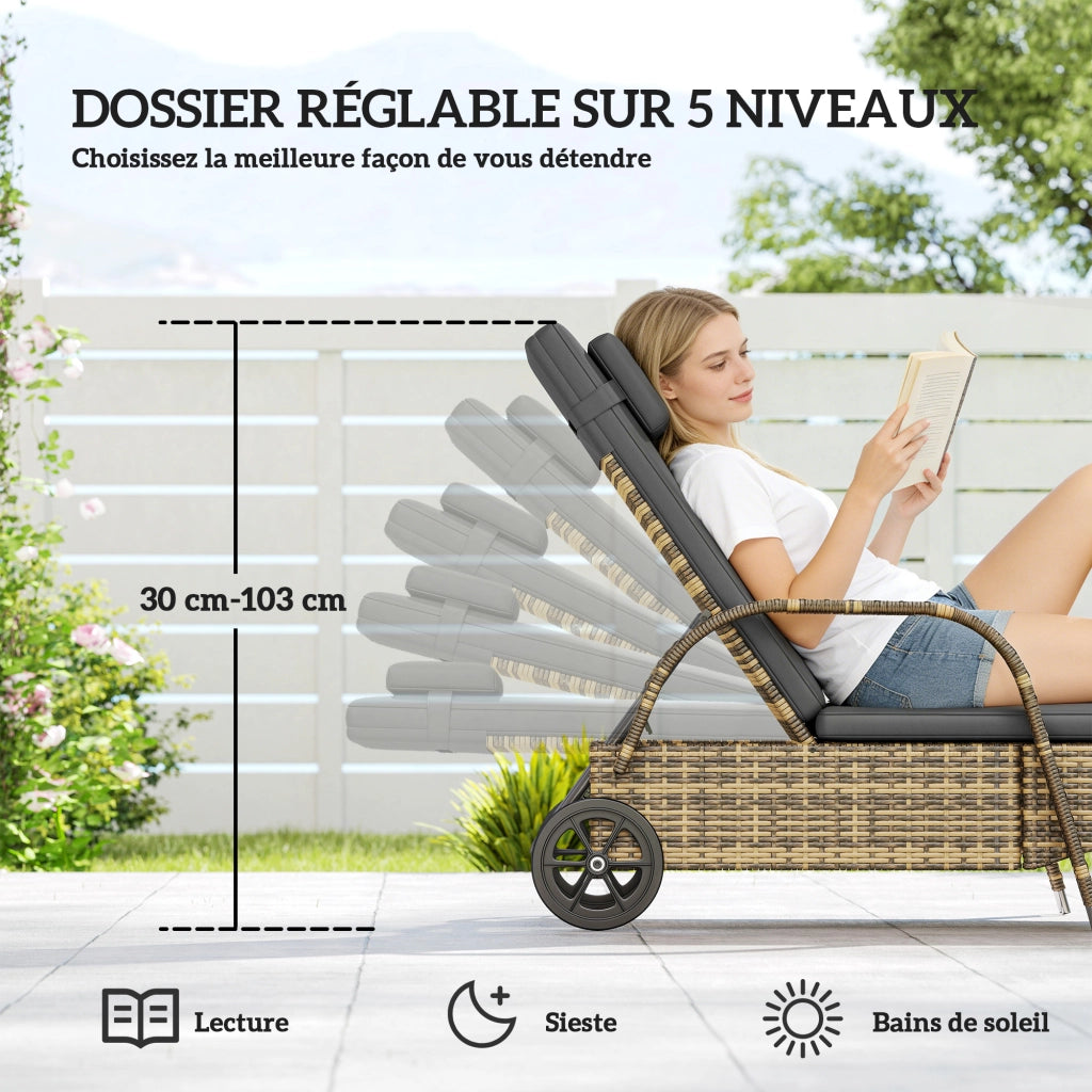 Set 2 Lettini Bagnosole con Materasso e Tavolino ¨C zephmum ¨C Grigio Scuro