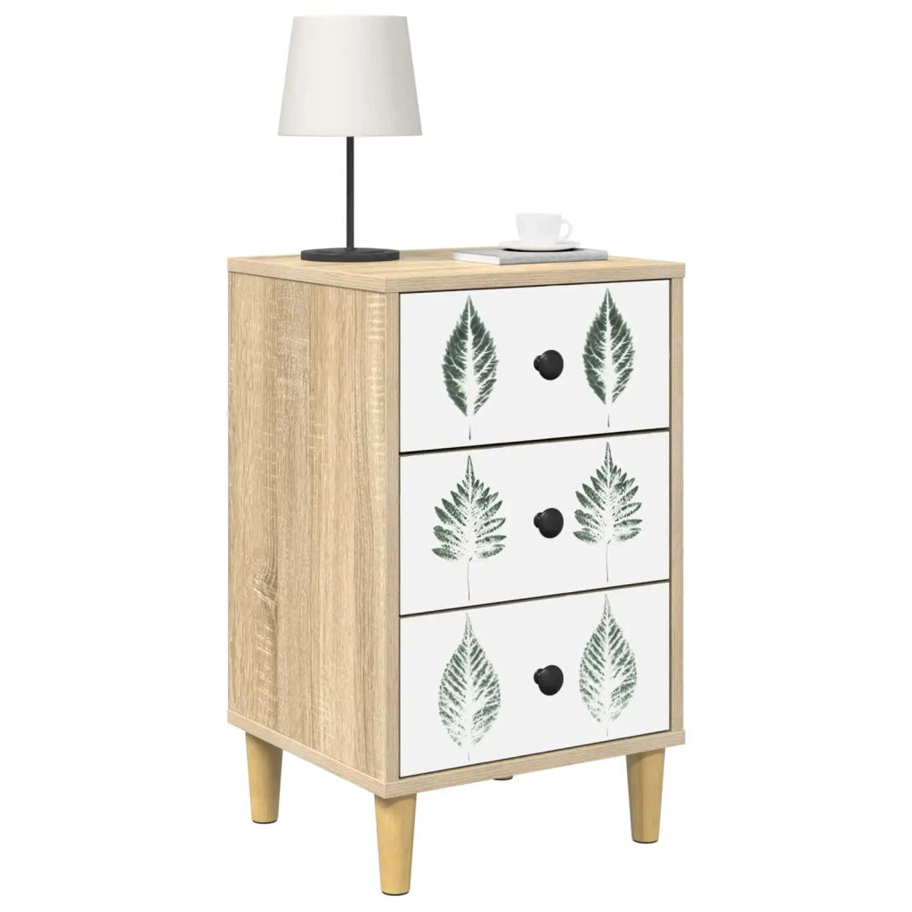 Armadio da Notte HANAU 2 pz Rovere Sonoma 36 x 33 x 60 cm 8007302