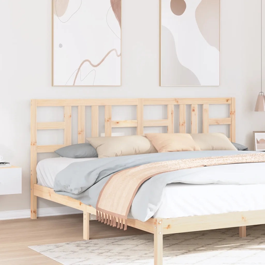Testiera per Letto 206x4x100 cm in Legno Massello di Pino 817860