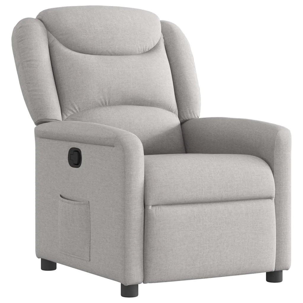 Divano Sedia-Poltrona Reclinabile in Tessuto Grigio Nuvola 727894