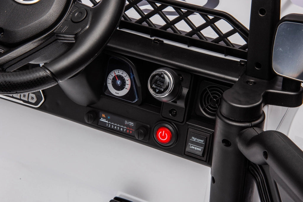 Macchina Elettrica per Bambini 12V Toyota Cruiser Bianca
