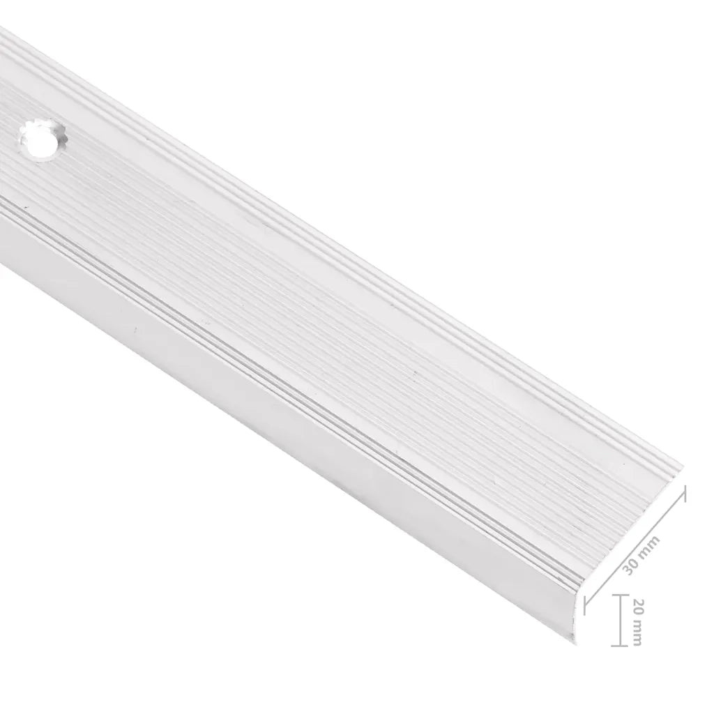 Profili a L per Gradini 15 pz in Alluminio 100 cm Argento CFW6072307