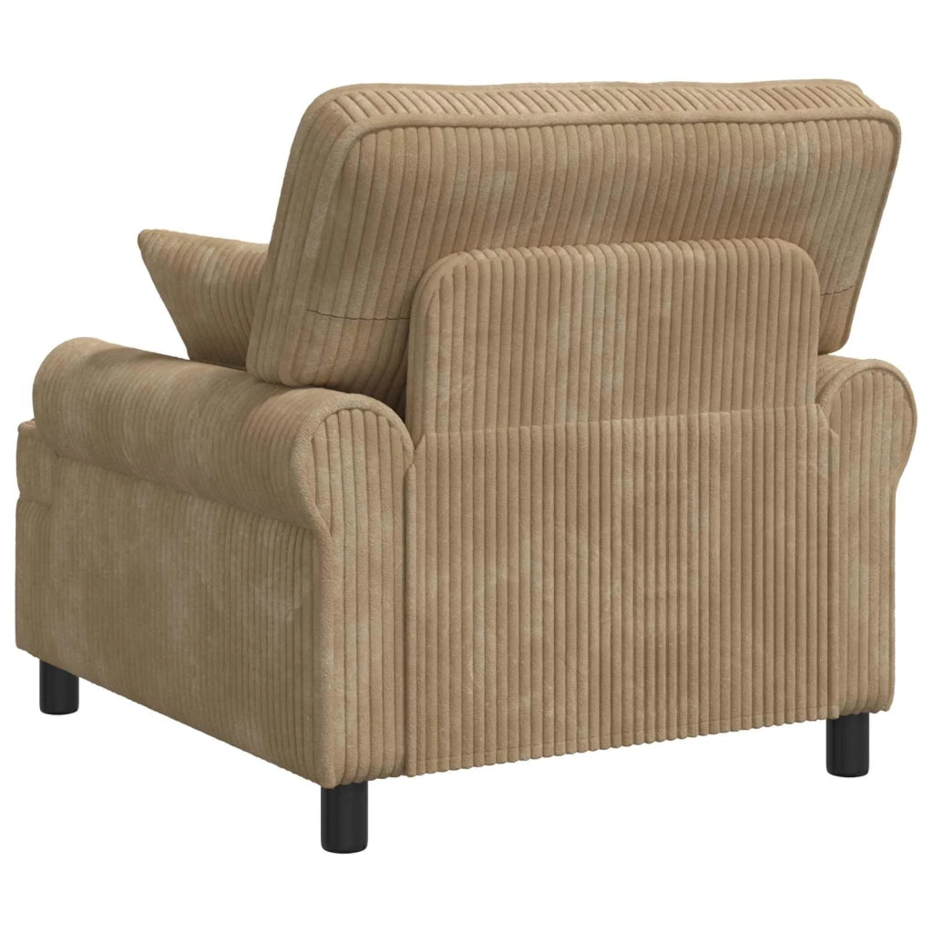 Poltrona XL con Cuscini Tortora Tessuto a 1,5 linee 42043482