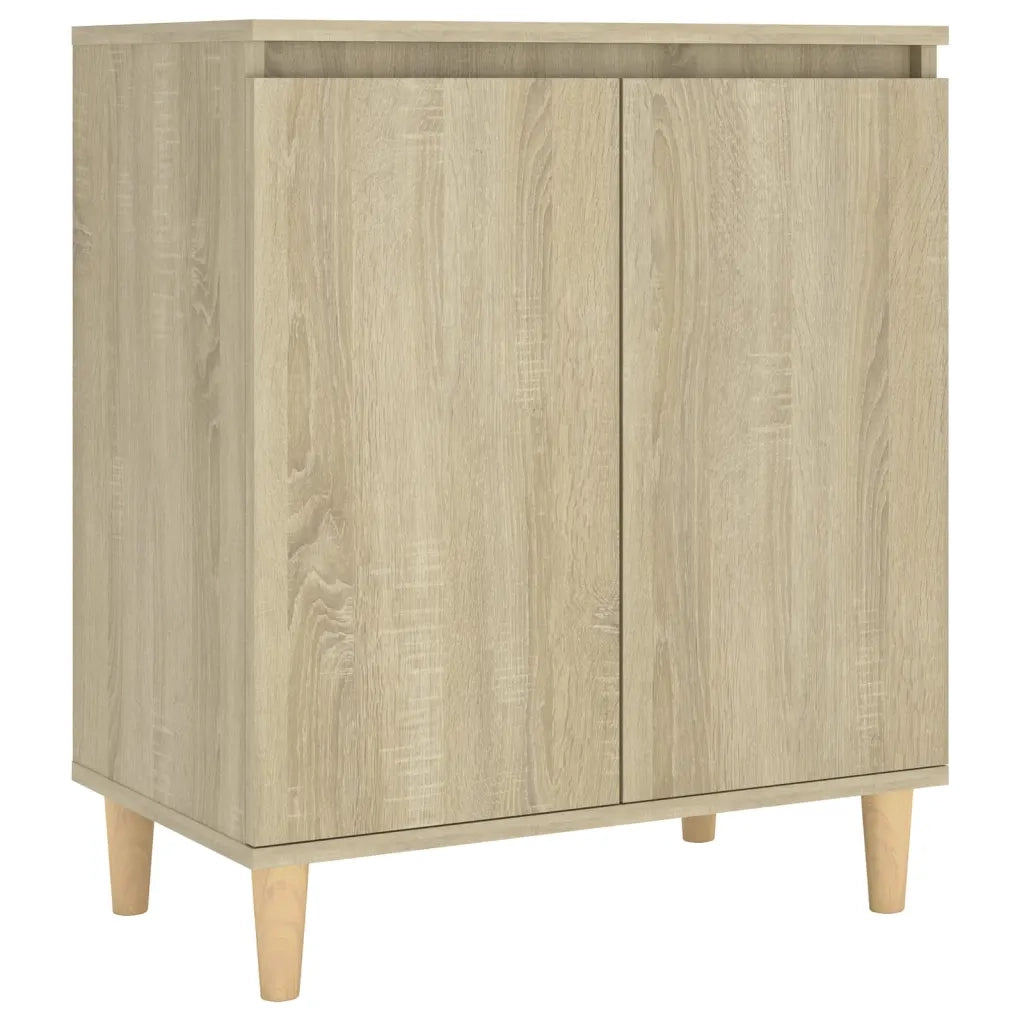 Credenza con Gambe Legno Massello Sonoma 60x35x70cm Multistrato 806070