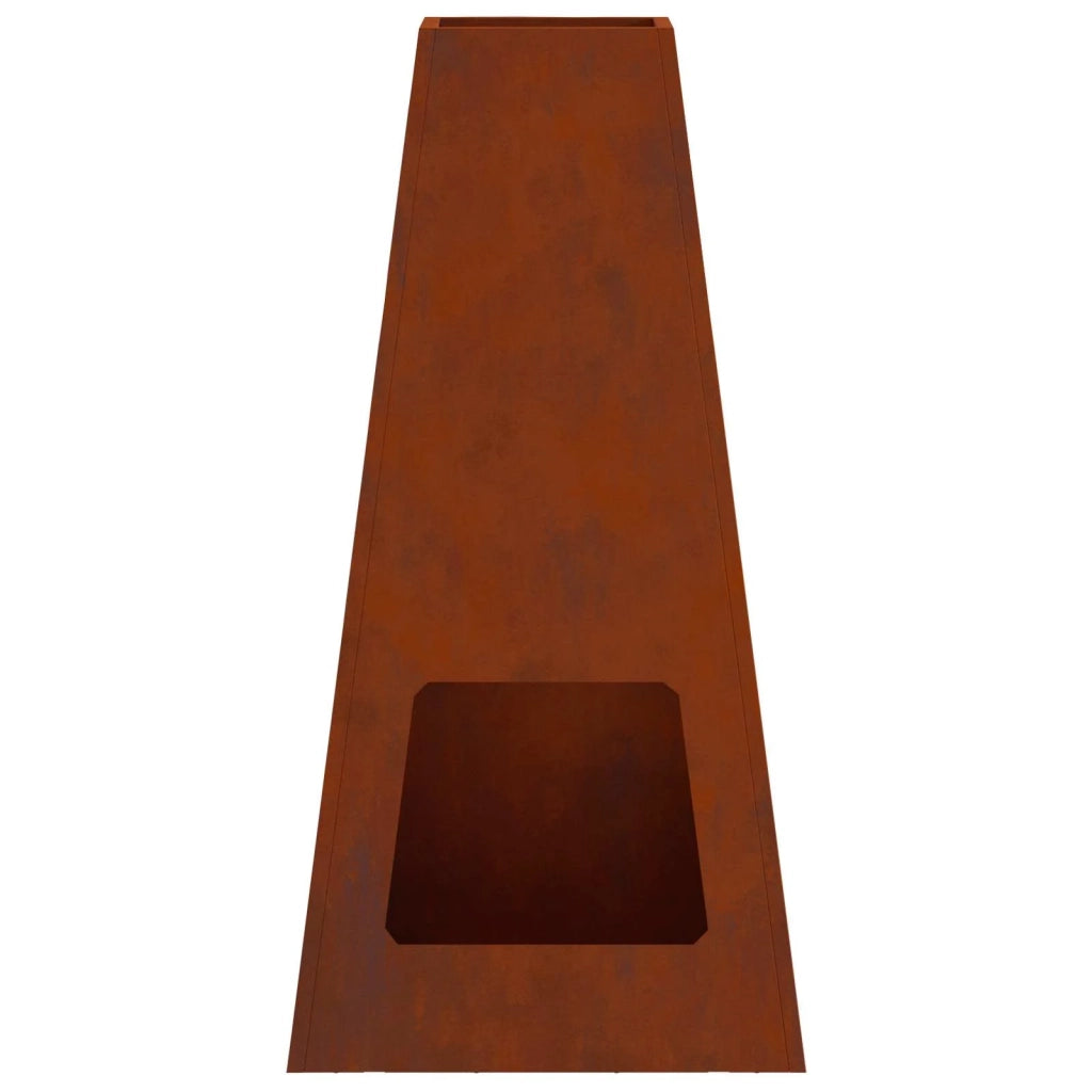 Braciere Ruggine 50 x 35 x 100 cm Acciaio Corten 859005