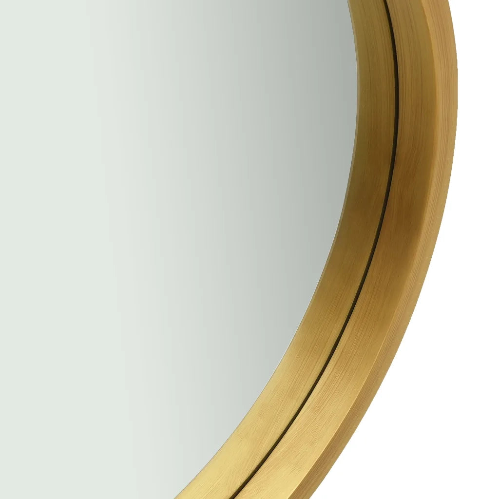 Specchio da Parete con Cinghia-Specchio a Muro-Specchio Decorativo 40 cm Oro