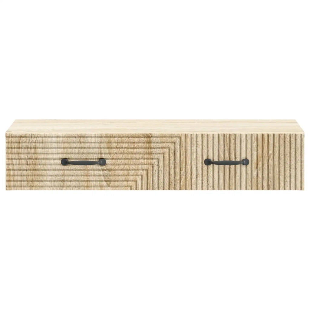 Tavolino da Parete Laterale Rovere Sonoma 87,5 x 34,5 x 17 cm