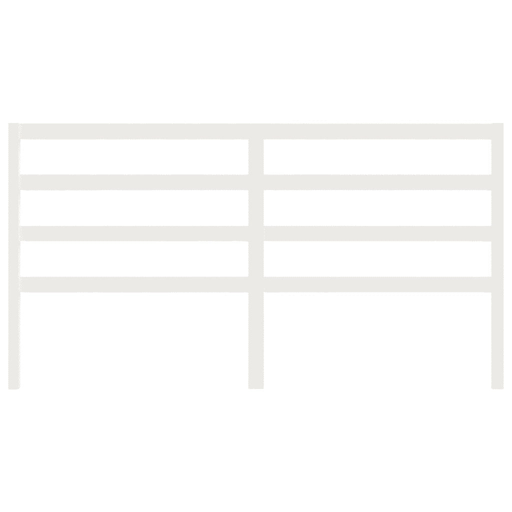 Testiera per Letto Bianca 206x4x100 cm Legno Massello di Pino