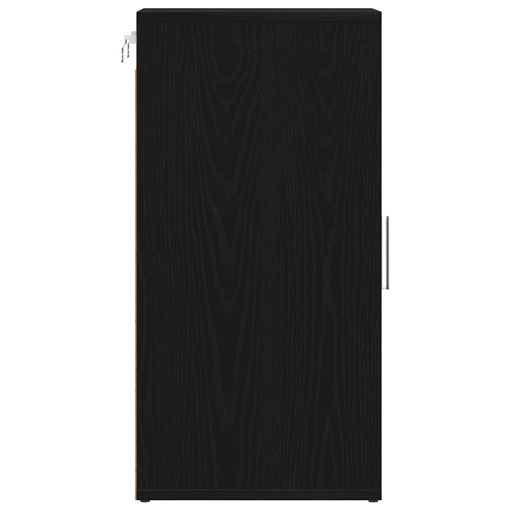 Scarpiere 2 pz Rovere Nero 32x35x70 cm in Legno Multistrato 862076
