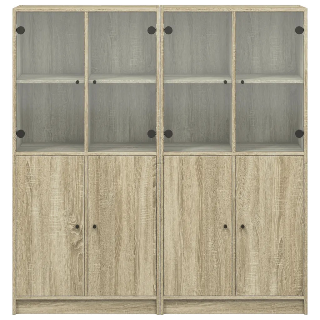 Libreria Ante Rovere Sonoma 136x37x142 cm in Legno Multistrato