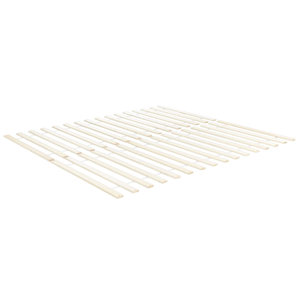 Letto matrimoniale in legno naturale marrone chiaro 180 x 200 cm con testiera in stile scandinavo