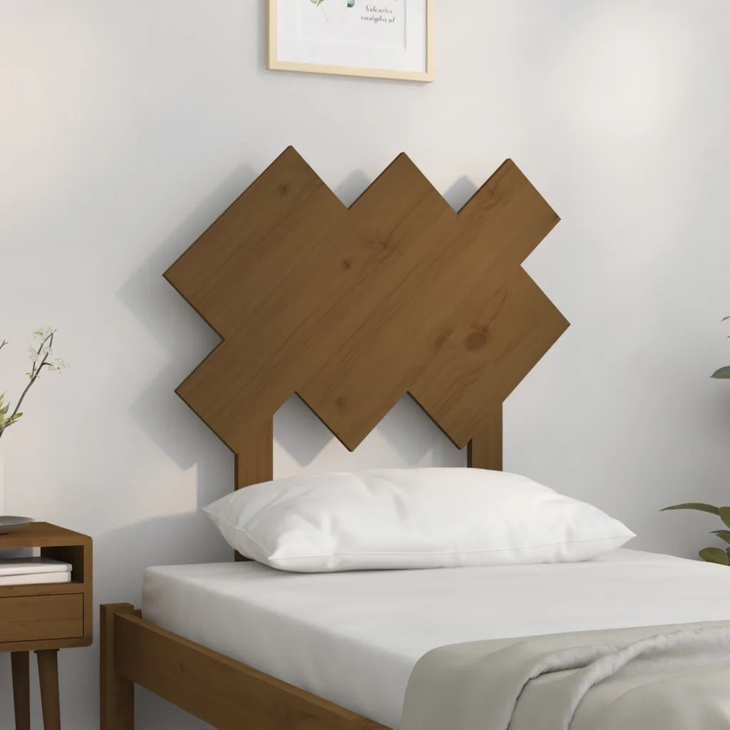 Testiera per Letto Ambra 72,5x3x81 cm in Legno Massello di Pino