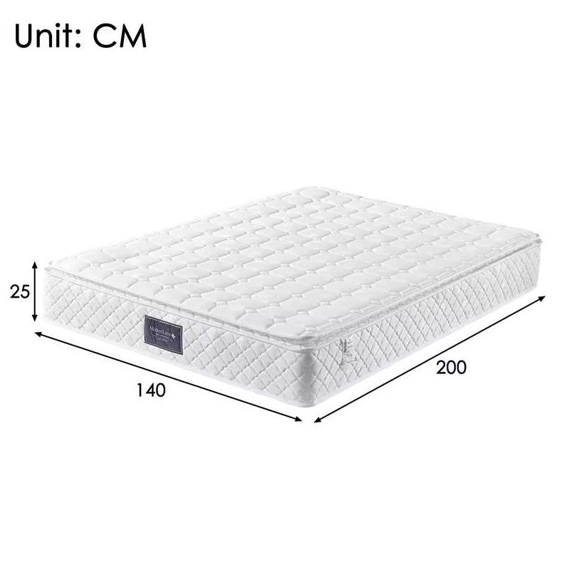 Letto matrimoniale 140x200 cm imbottito con contenitore idraulico; LED; USB e materasso; beige