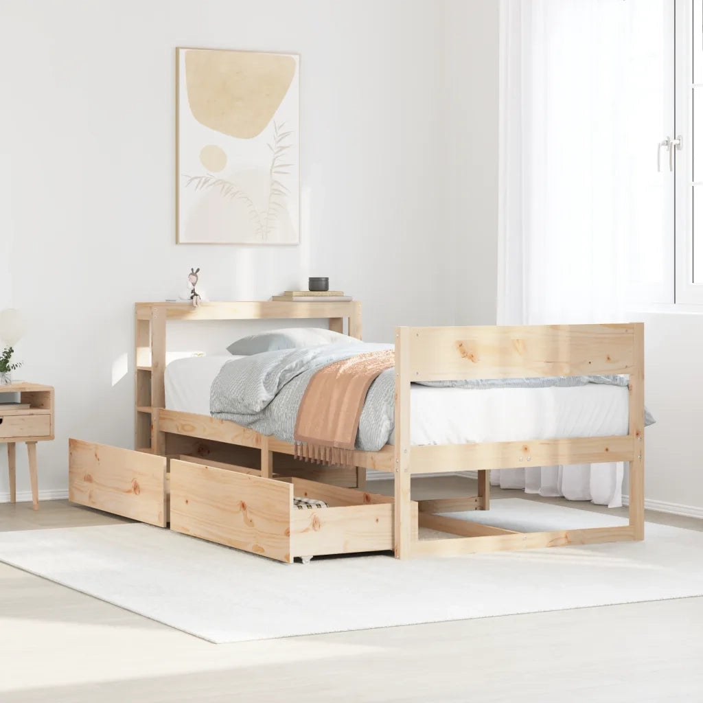 Letto senza Materasso 90x200 cm in Legno Massello di Pino 3306390