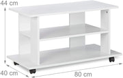 Copia di Mobile porta TV con 2 scomparti consolle su ruote 80 cm bianco 13_0001660_2