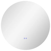 Specchio Bagno Ø80 cm con Luci LED Regolabili Interruttori Touch e Design Antiappannamento