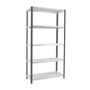 Scaffale in metallo Simon Rack con viti colore antracite/bianco 5 ripiani 2000x1000x300 mm Made in Spain