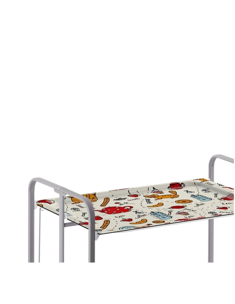 Carrello da cucina pieghevole grigio con ruote BAUHAUS 2 ripiani