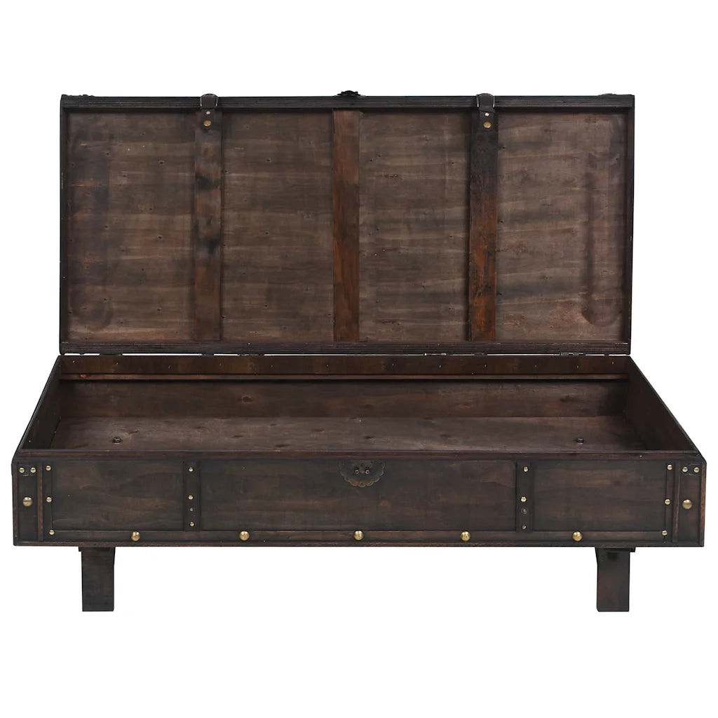 Tavolino da CaffÃ¨ in Legno Massello Vintage 120x55x35 cm cod mxl 11811