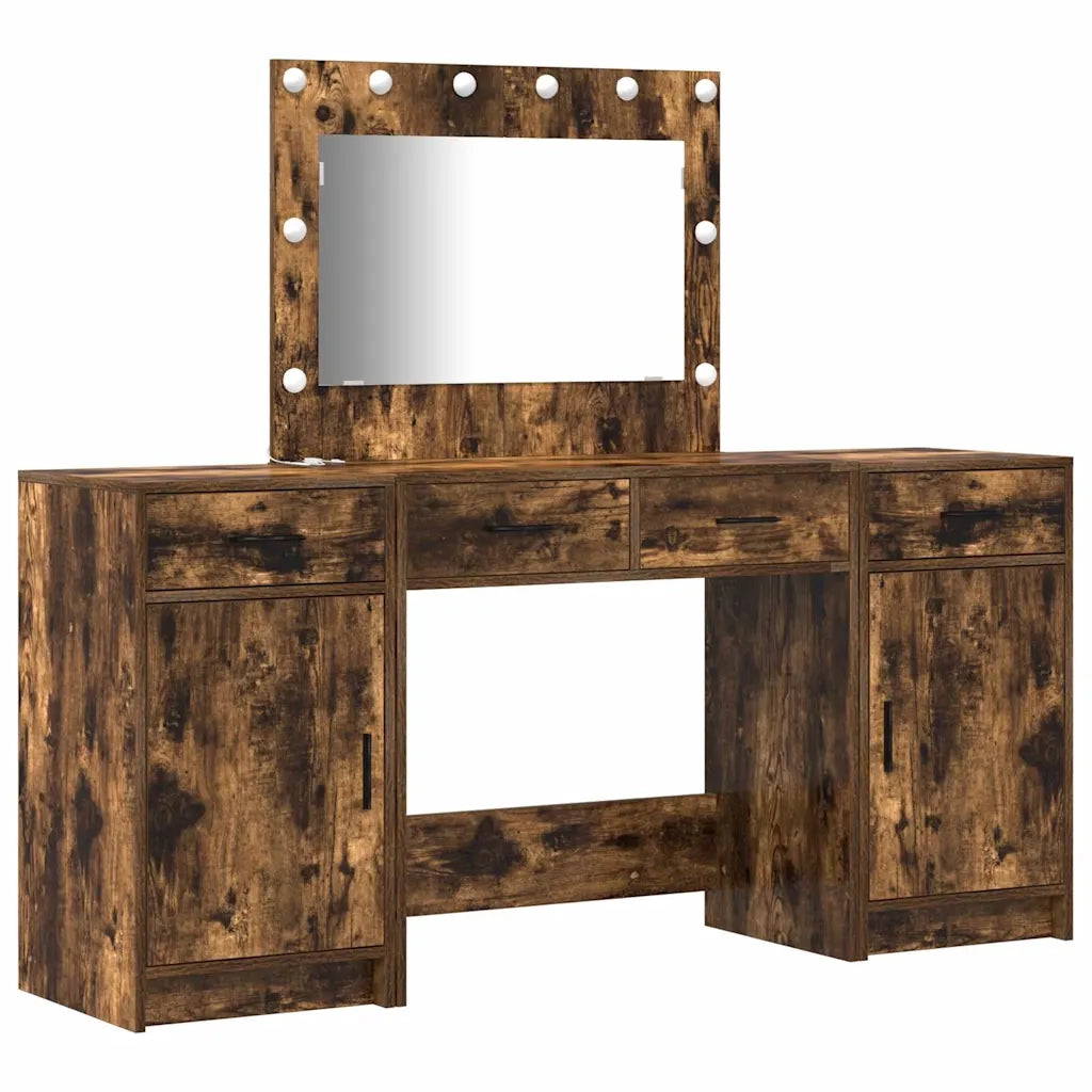 Tavolo da Trucco con cassetto 3 pcs Marrone Legno multistrato 3334249