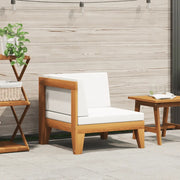 Divano Angolare Modulare Cuscini-Sofa-Divanetto Bianco Crema Massello d'Acacia 457245