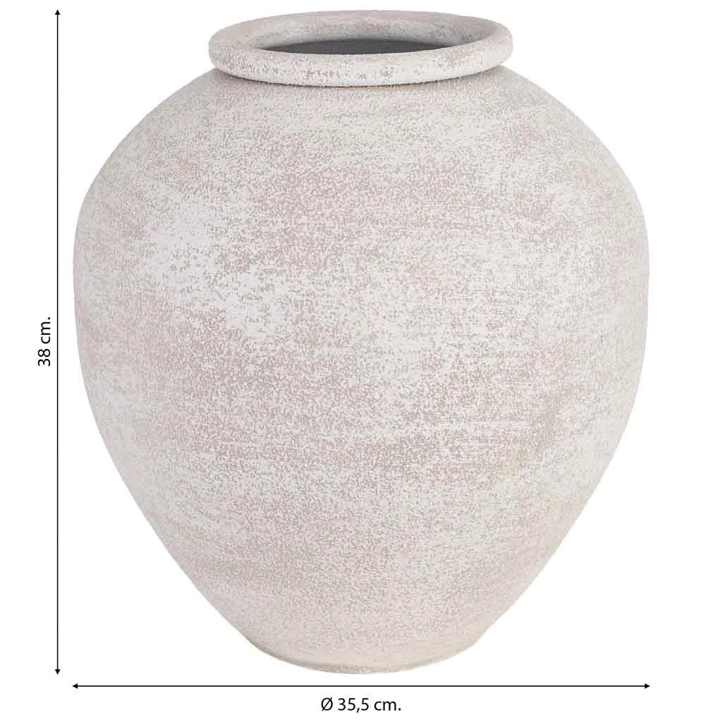 Vaso in metallo grigio 35,5x35,5x38h cm