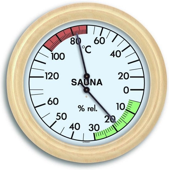Termometro e Umidistato per Sauna con Struttura in Legno - Monitoraggio Temperatura e Umidità