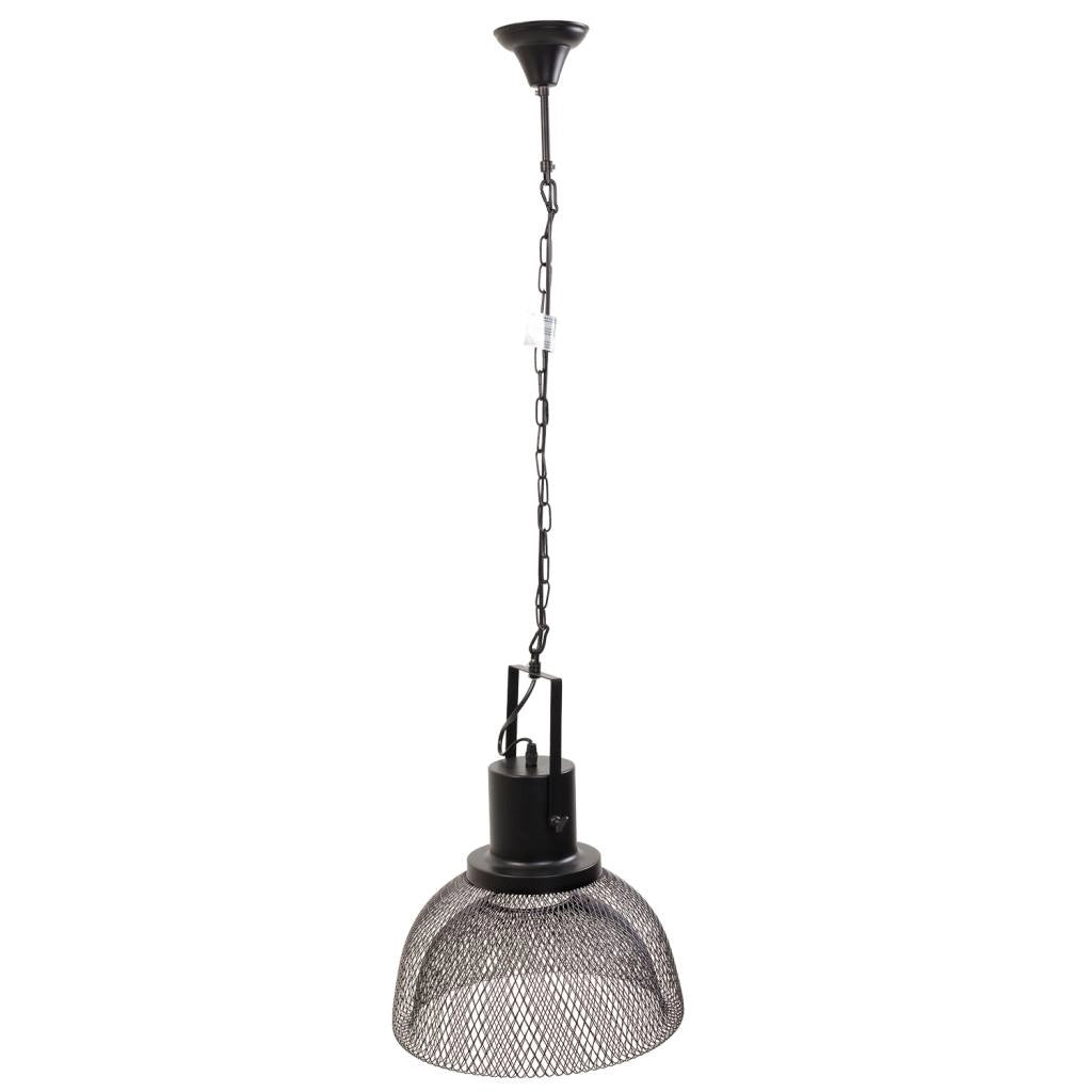 Plafoniera in metallo nero 35x35x110/35h