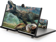 Vergrootglas Premium 3D 18 pollici Schermo HD Luce Blu - Amplificatore Universale per Video - Supporto per Smartphone - Raffreddamento Removibile