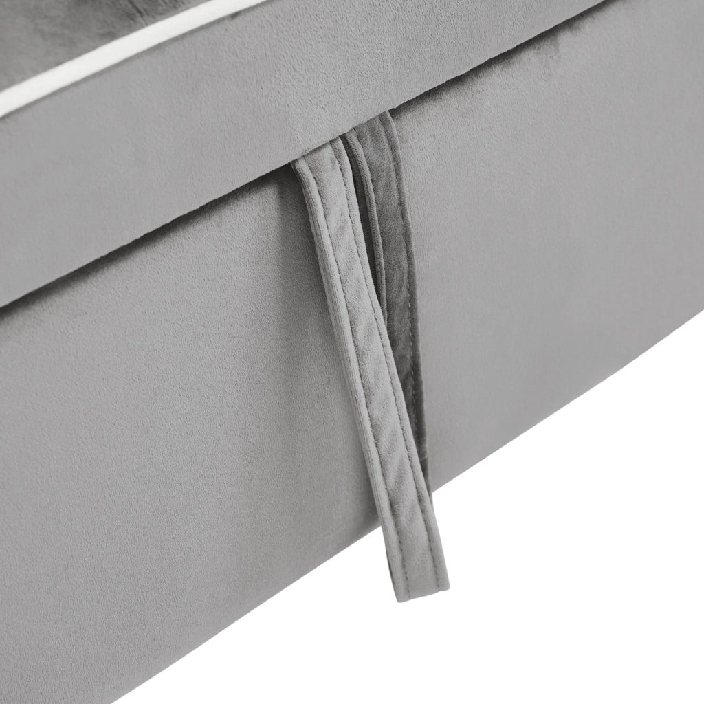 DIVANO LETTO 3 in 1 83x167x76 cm Grigio antico bianco in schiuma