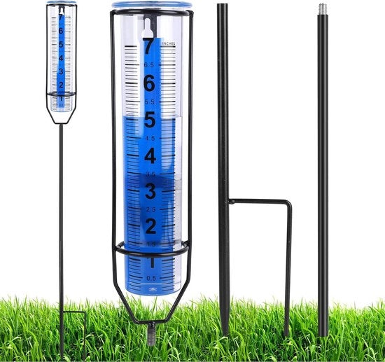 Registrazione di Precipitazioni Esterna 7 Pollici con Manico Resistente al Gelido - Registrazione di Precipitazioni Esterna Rimovibile per Giardino, Prato, Patio e Agriturismo.