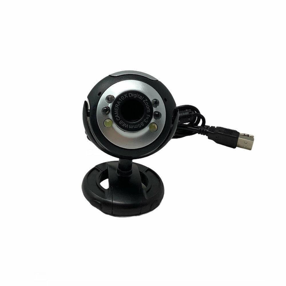 Trade Shop - Webcam Web-01 Ideale Per Videoconferenze Microfono 1.3 Mpx 6 Led Per Notebook Pc -