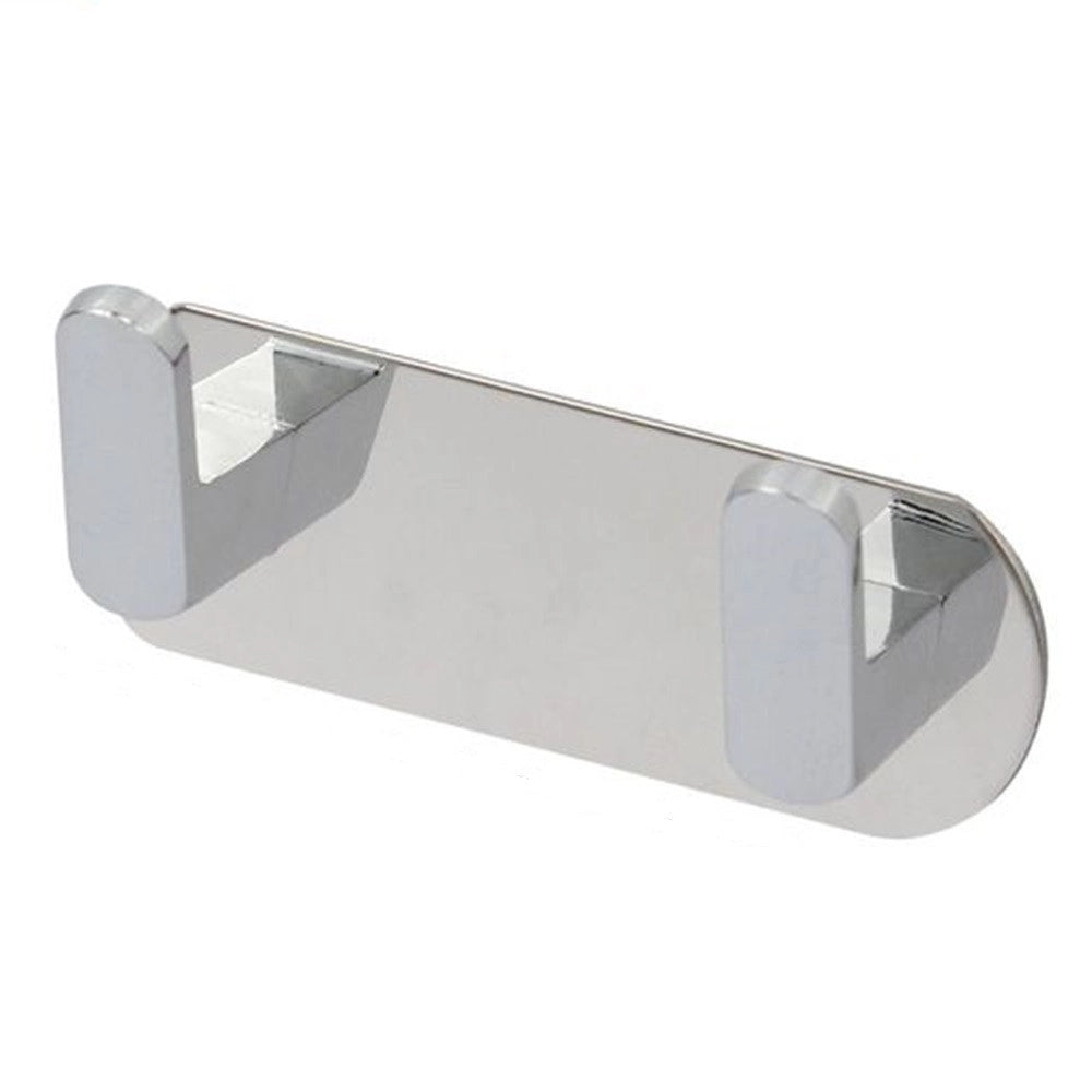 Trade Shop - Appendiabiti Con 2 Ganci Appendino Portasciugamano Bagno Casa Cucina Cromato 59731 -