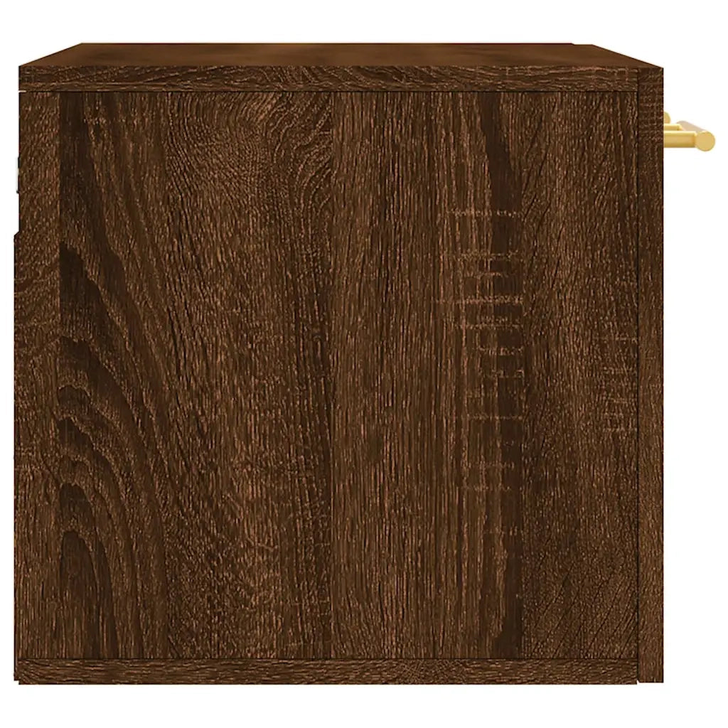 Armadietto a Muro | Mobile a Parete Rovere Marrone 60x36,5x35 cm Legno Multistrato