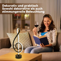 ZMH Lampada da tavolo LED wireless nera batteria touch dimmerabile per soggiorno